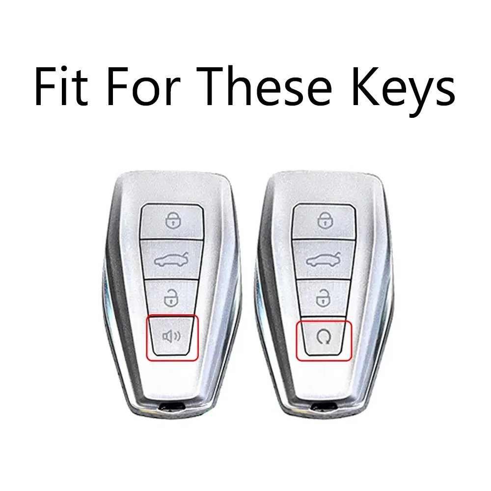 Zinc Alloy Remote Car Key Case Cover Fob For Geely Coolray 2024 X6 Emgrand Global Hawk GX7 Monjaro Accessories