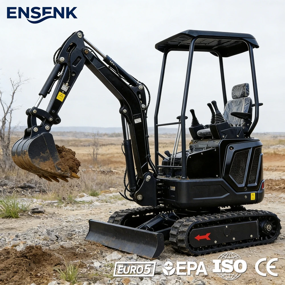 

achine Fa Mini Excavator 1.5T With Hydraulique Pelle And 4x4 Tractor Tracks For Construction Garden Giardino Escavatori Digger W