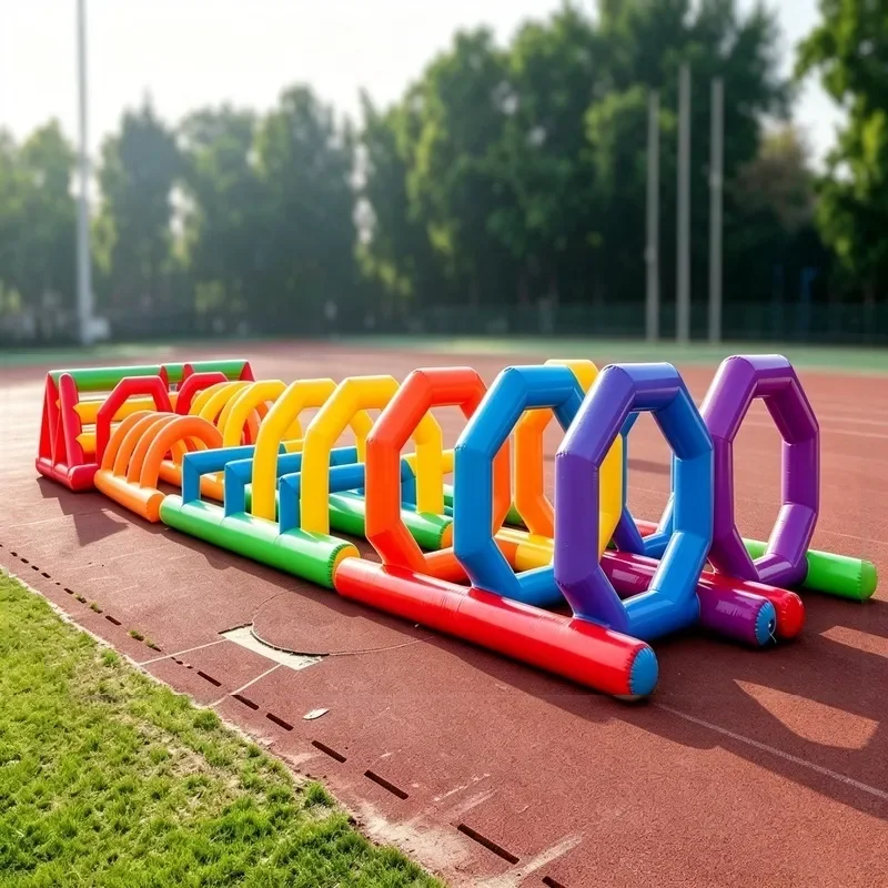 Heavy Duty Outdoor Inflatable Children Play Tunnel Arch Set Sports Equipment for Kindergarten Party Playground Training