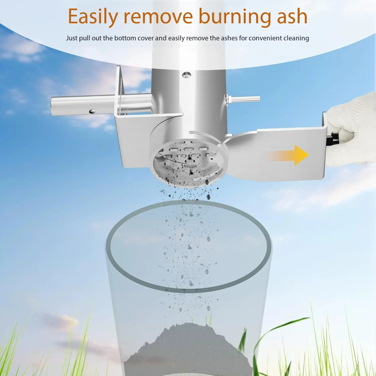 

Portable electric grill with lid and air pump, outdoor grill with wood pellets