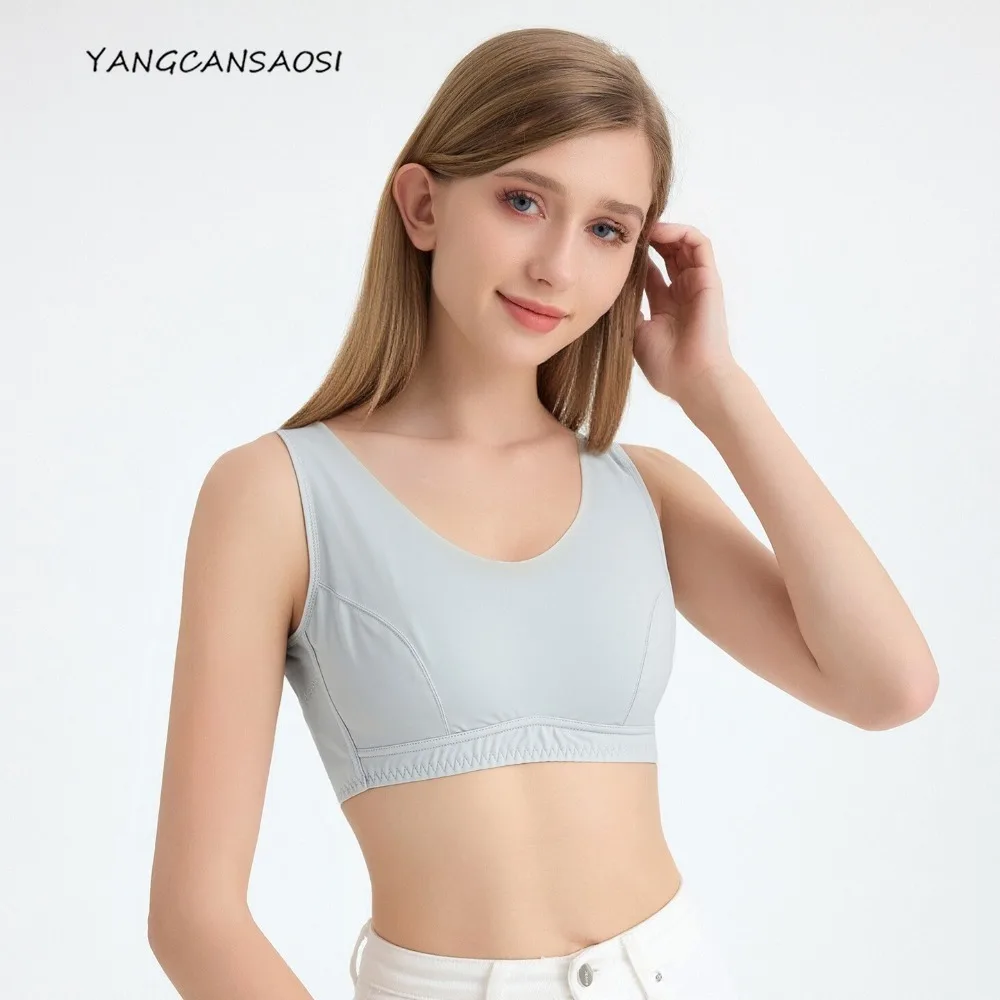 

Нижнее белье из натурального шелка шелковицы, женский повседневный универсальный удобный бюстгальтер, приятный для кожи, спортивный и красивый задний без шрамов