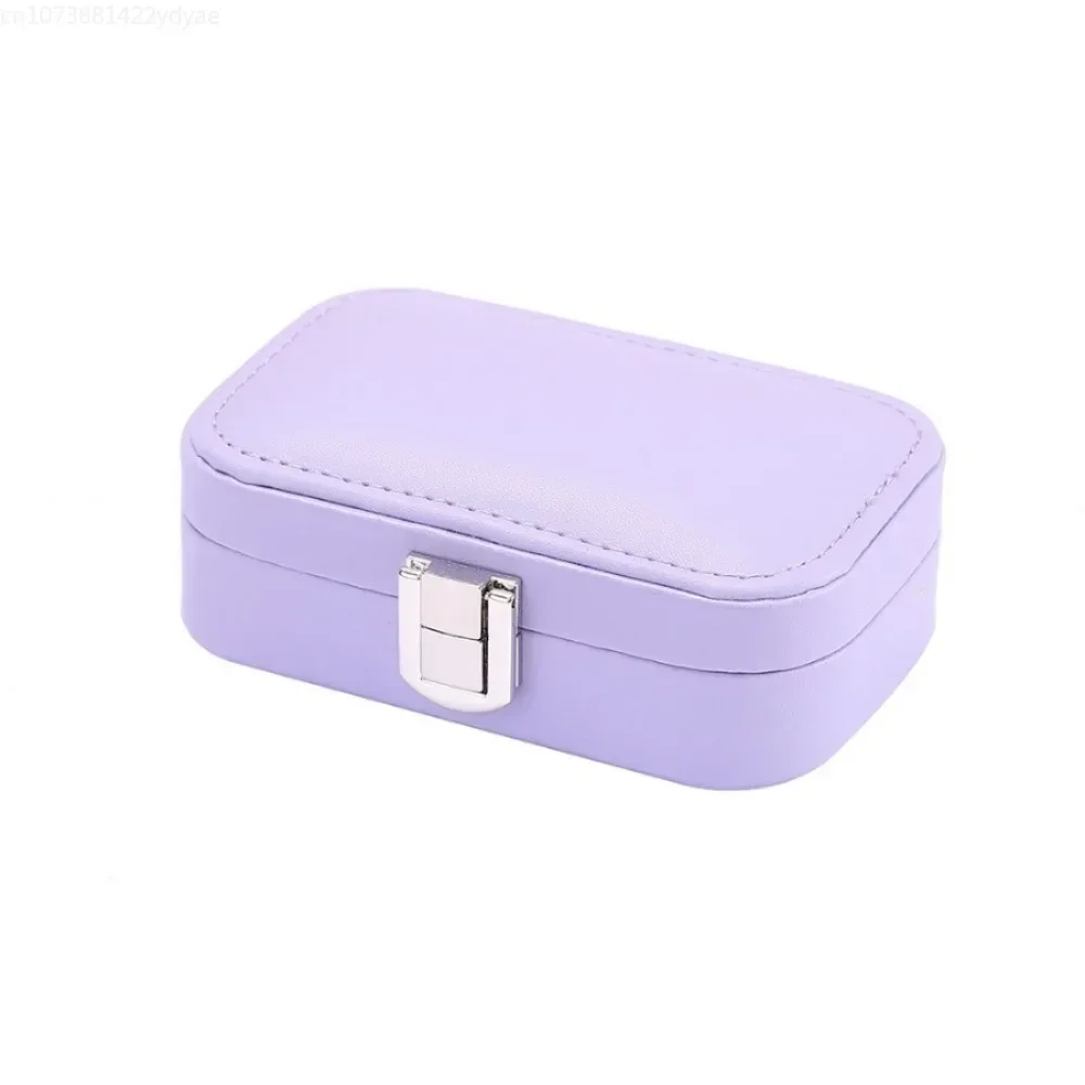 Portable Jewelry Box Jewelry Organizer Display Travel Jewelry Case Boxes Button Leather Storage Zipper Jewelers Joyero