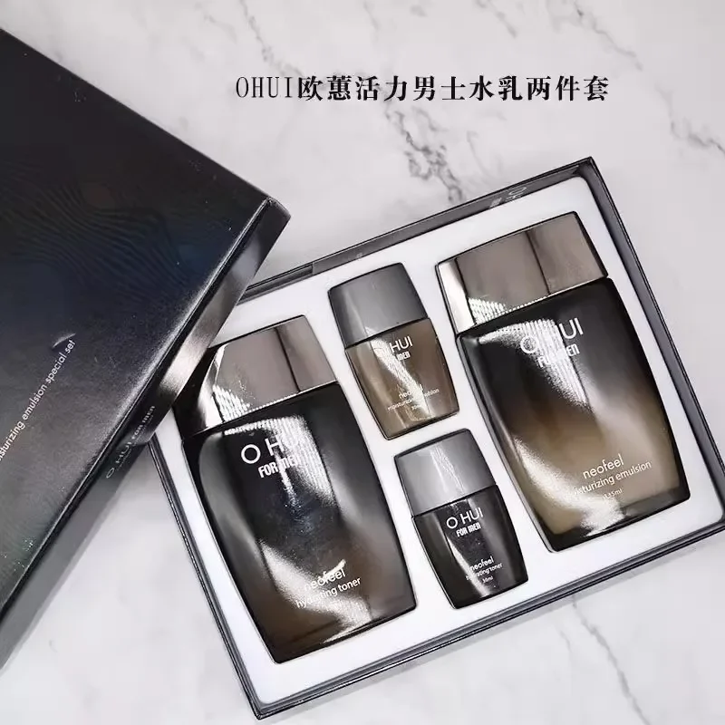 OHUI-productos coreanos para el cuidado de la piel, juego de loción Tóner para hombres, hidratante refrescante, Control de aceite, contracción de los poros, Cosméticos faciales