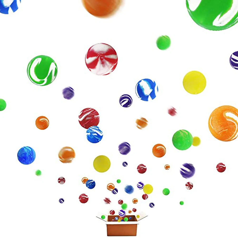 Funny Toy Bath Toys for Child 20mm Colorful Mini Rubber Ball Swirl Bouncing Balls Bouncing Balls Jumping Balls