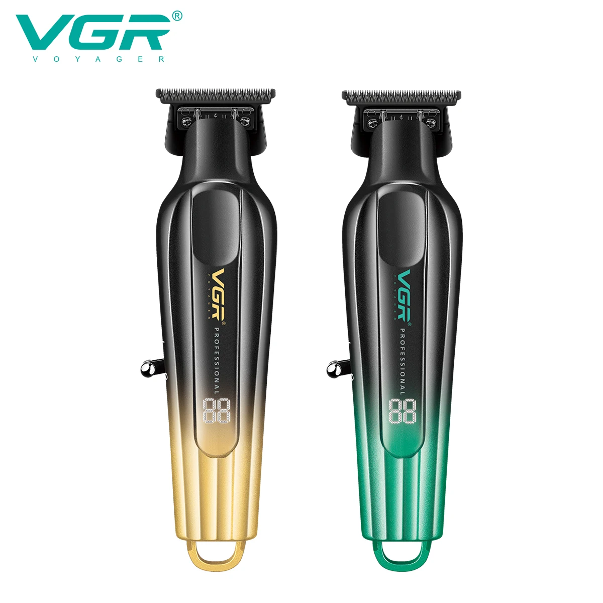 VGR 935 Metal Body Gradient Hair Clipper Powerful Power Hair Trimmer Multi functional Hair Clipper Pusher Personal Protective Se