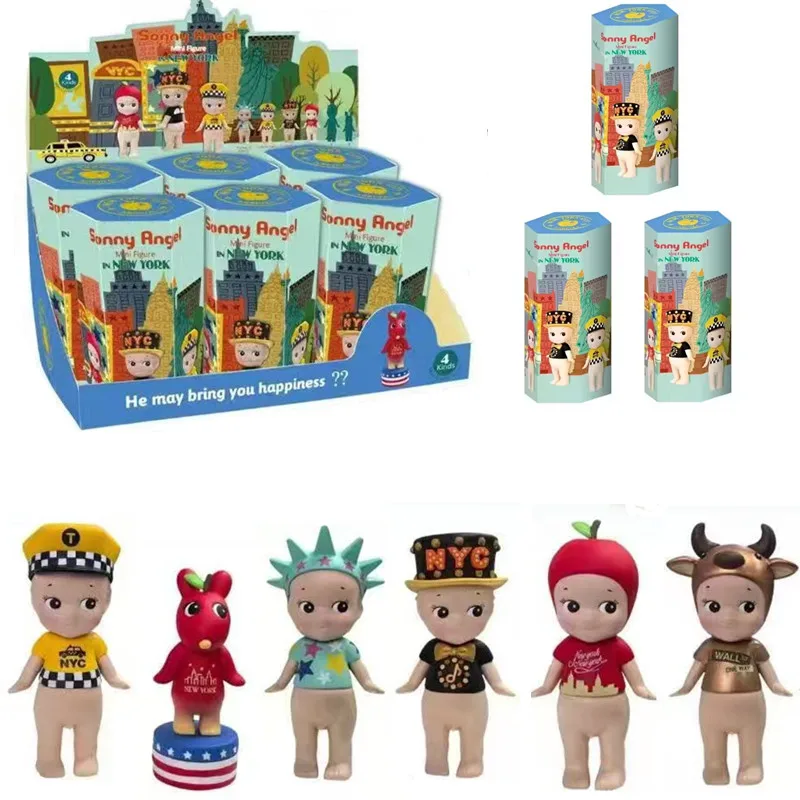 

Sonny Angel Hippers Blind Box Mystery Box New York Series Mini Anime Figurines Dolls Children's Christmas and Birthday Gifts