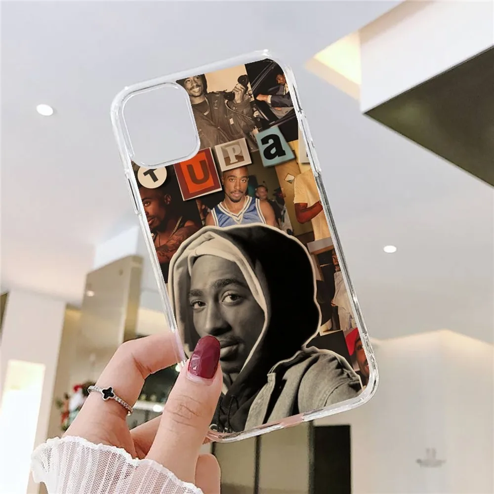 2Pac Tupac Amaru Shakur Phone Case For Iphone 15 11 13 14 Pro Max 7 8 Plus X Xr Xs Max Se2020 12mini Transparent Cover