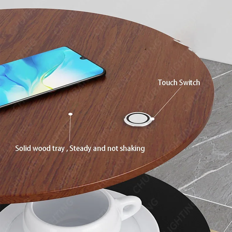 مصباح أرضي LED إبداعي حديث مع رف لغرفة النوم وغرفة المعيشة بجانب السرير وإضاءة طاولة القهوة وتخزين ديكور المنزل