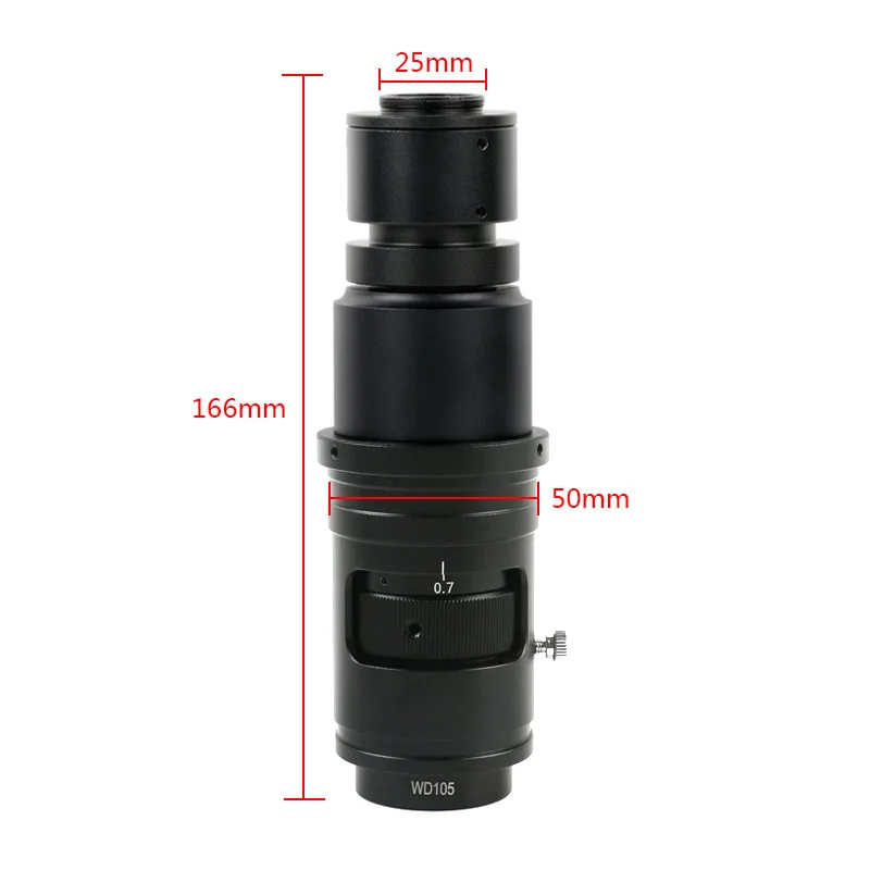WD105 WD210 WD170 Zoom Magnification C Mount Monocular 160X 320X 105X Lens For Industry PCB Soldering Digital Microscope Camera