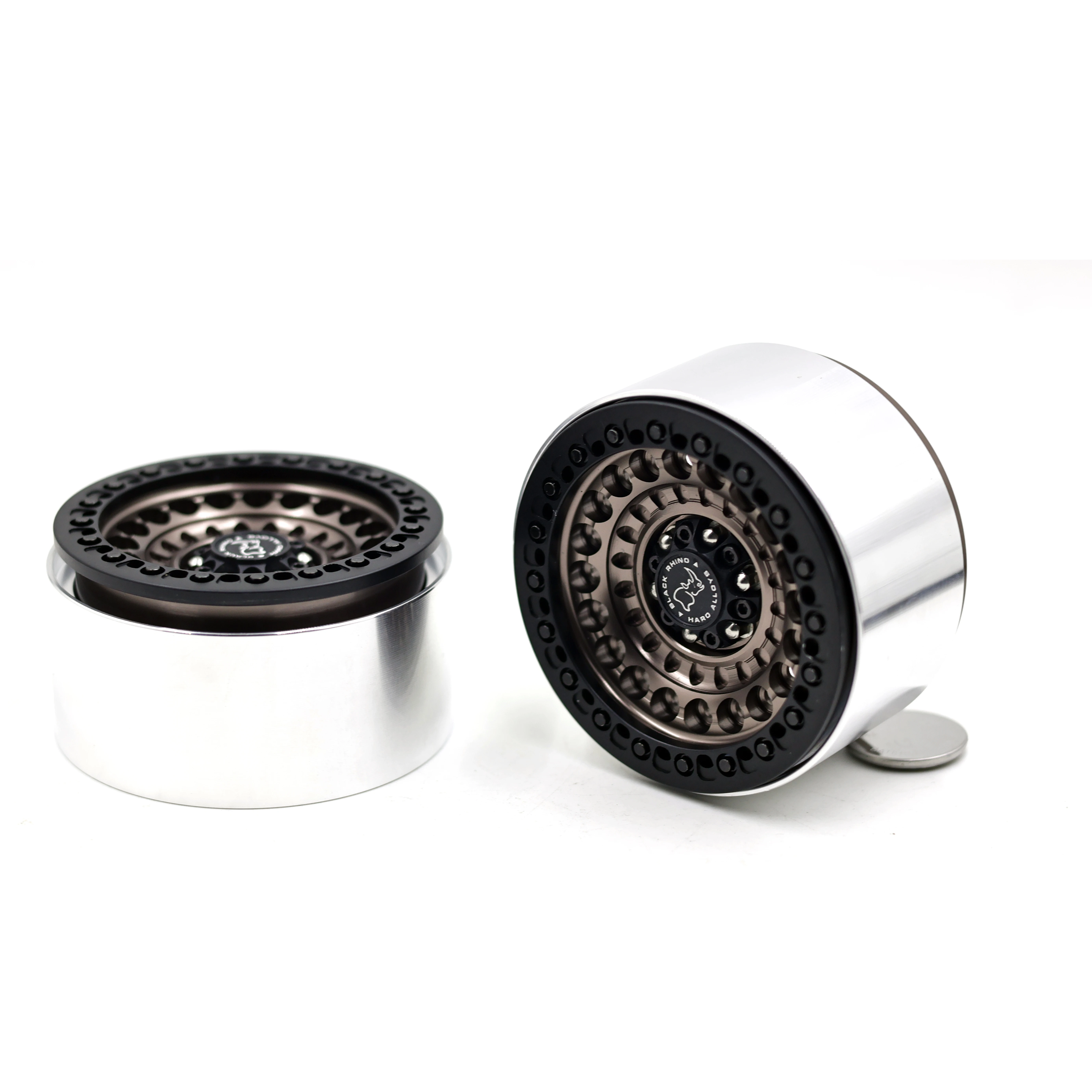 4PCS Metall 2,2 Zoll Beadlock Radnabe für 1/10 RC Crawler Auto TRX4 Defender Bronco AXIAL SCX10 90046 RC4WD D90 Wraith Wrangler Felge