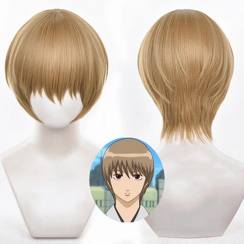 

Аниме Gintama Police Captain Персонаж Парик Чехол Okita Sougo Cos Моделирование Парик Мужская Повседневная Одежда Матч Короткие Волосы Головные Уборы