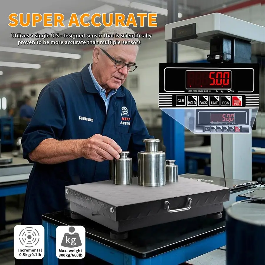 مقياس بريدي عالي التحمل مع فولاذ، مقياس شحن رقمي كبير الحجم ومتين للغاية، مقياس لحزم أمتعة الحيوانات الأليفة