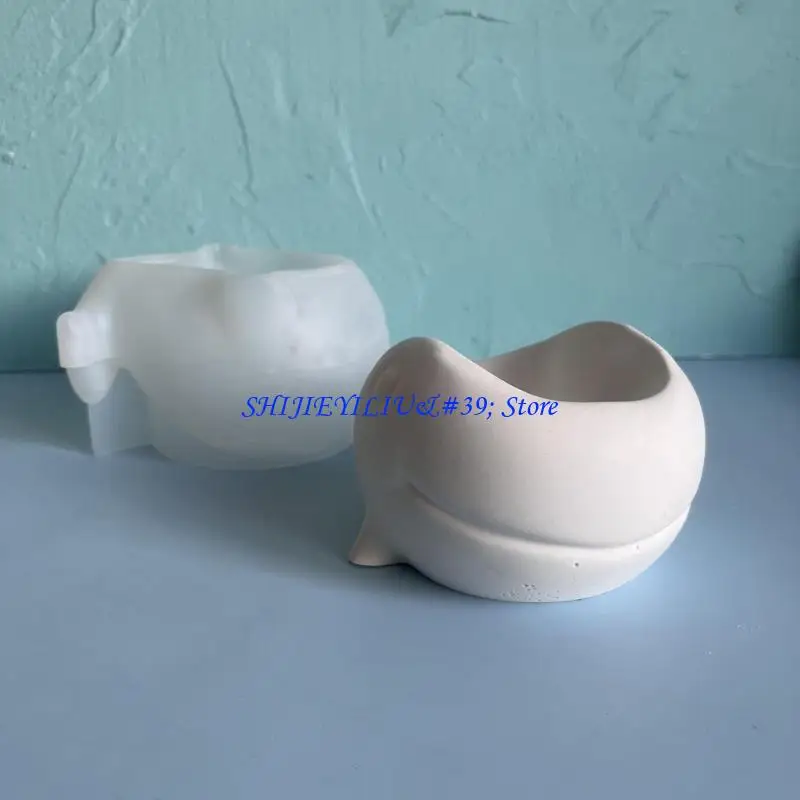 e21f قالب السيليكون متعدد الأغراض لصنع حوت الشمعة جرة الديكور المصنوعة يدويا