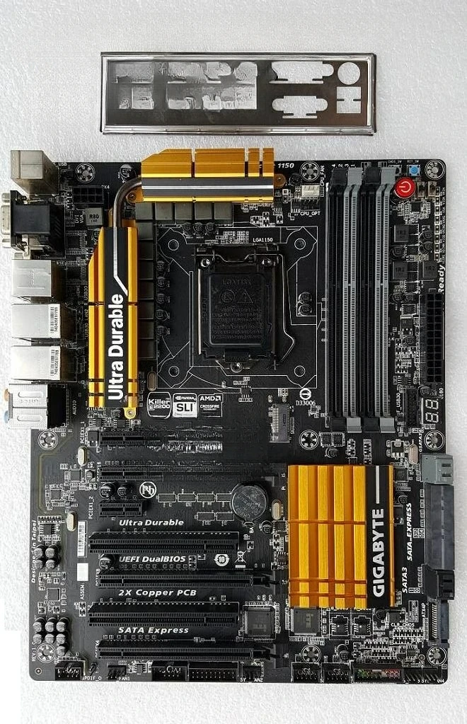 

For Gigabyte GA-Z97X-UD5H Z97 Main Board 12-phase Power Supply Dual Network Interface Card Support 4790K