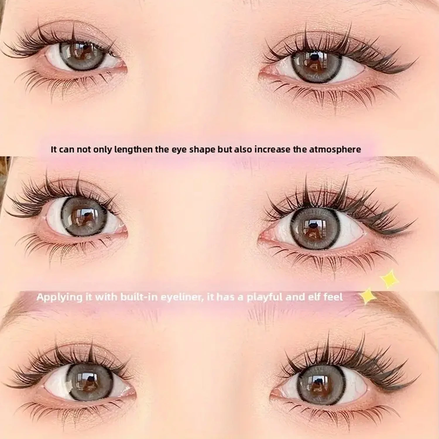 10 Reihen mit je 100 einzelnen, C-förmigen, individuell angebrachten Wimpern im Fox-Stil, natürlich und voluminös, für ein natürliches Make-up, geeignet für den Heimgebrauch und ideal für Anfänger. – Detail 4