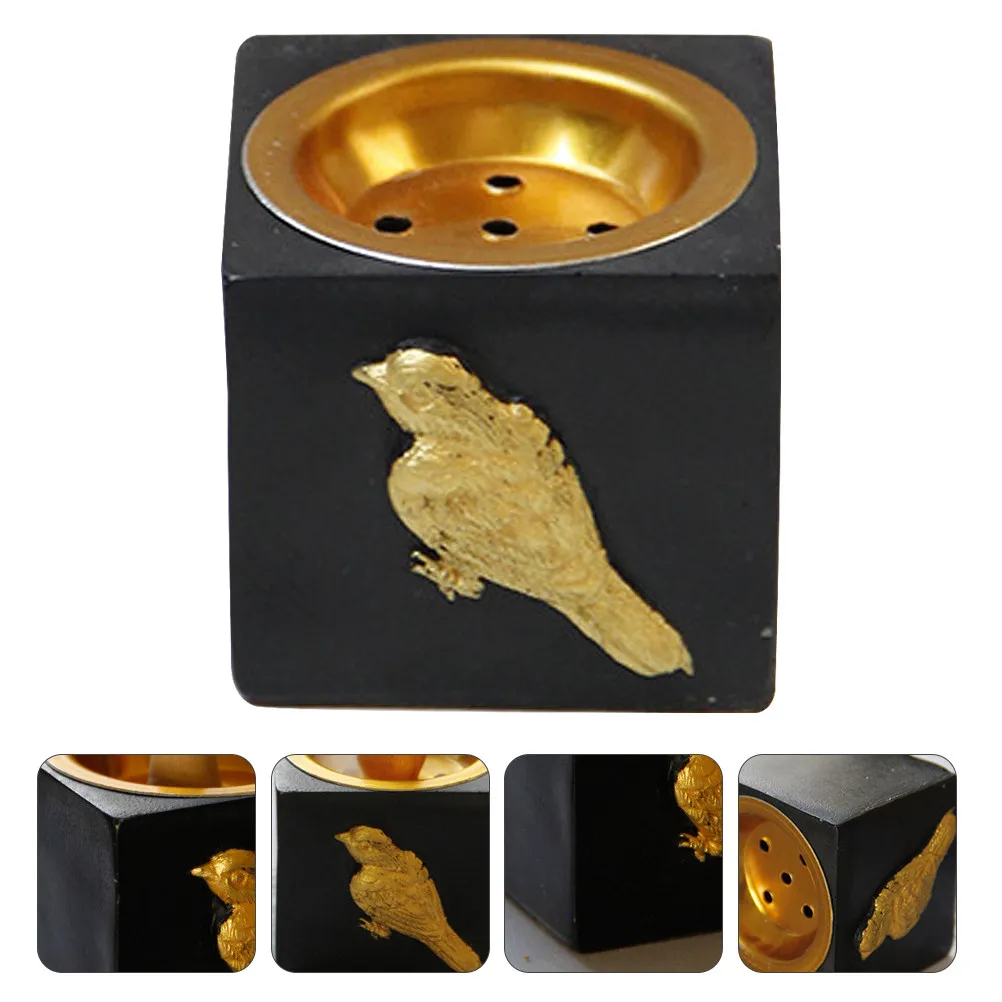 1Pcs Square Resin Aroma Burner Creative Incense Holder Desktop Censer Ornament for Home Relaxation Atmosphere Incense Burner