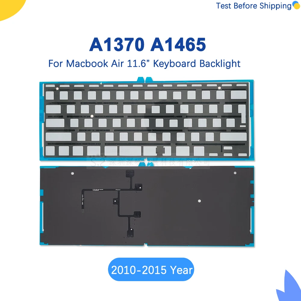 

New for Macbook Air 11" A1370 A1465 US USA English Keyboard Backlight us Replacement Backlight 2010-2015 Year