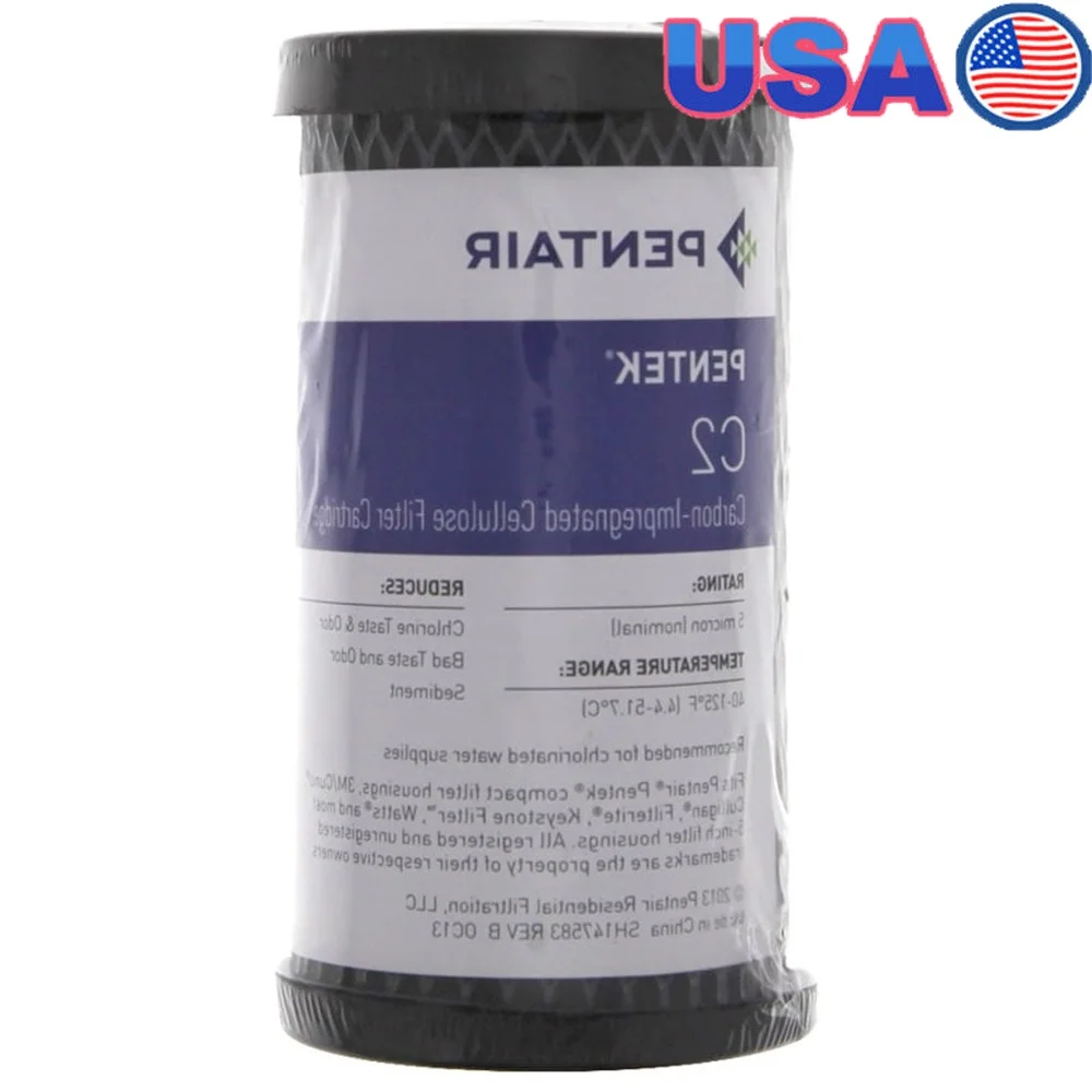 

Картридж из целюлозного фильтра с пропиткой углерода C2, 5-микронный фильтр с высокой грязью, удерживающая способность, сертифицированный NSF фильтр для воды