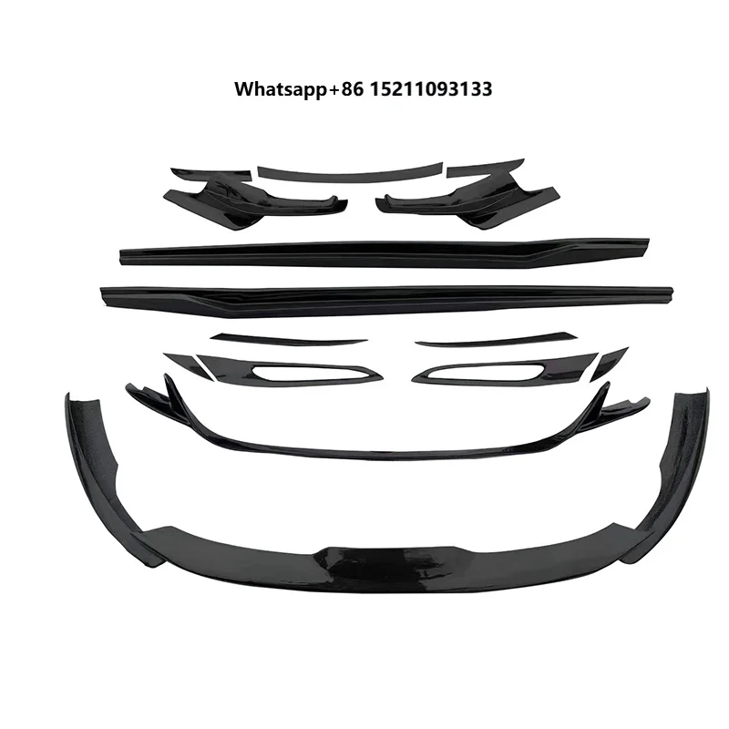Novit Style Normal Carbon Fiber Car Parts Body Kit With Front Lip Side Skirts Rear Spoiler