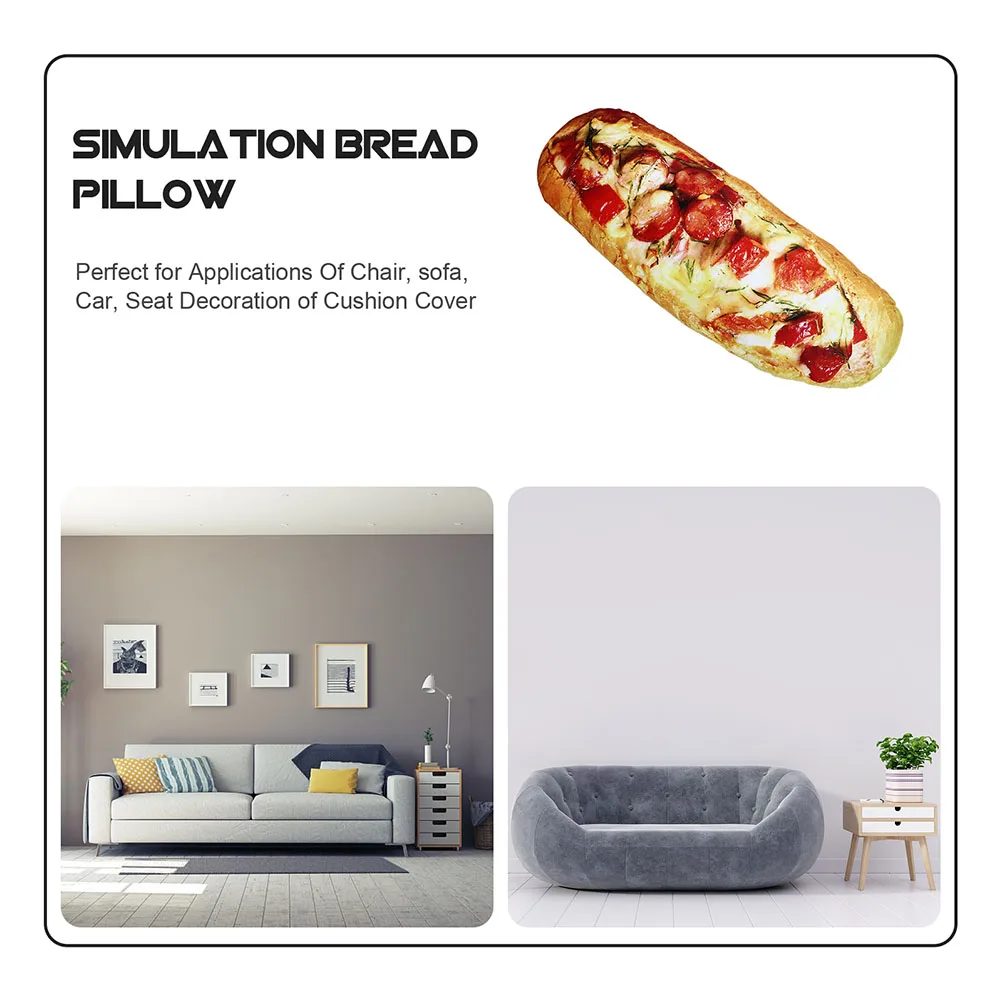 

1 pc Realistic Bread Shape Bolster Long Back Cushion For Sofa Chair Car Seat Soft Durable Nap Pillow Home Decor Stuffed