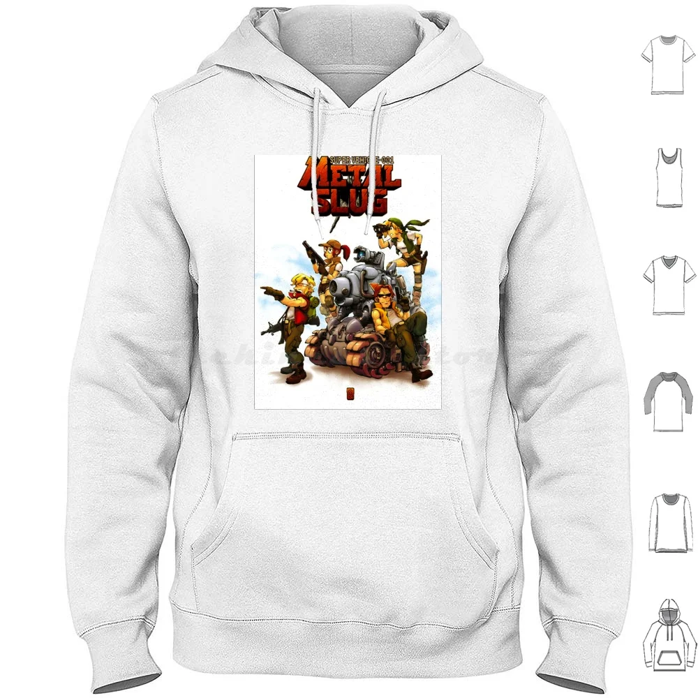 Metal Slug Hoodies Long Sleeve Metal Slug Arcade Arcade Games Gamer Gaming Neo Geo Retro Retro Gamer Shoot Em Up Snk