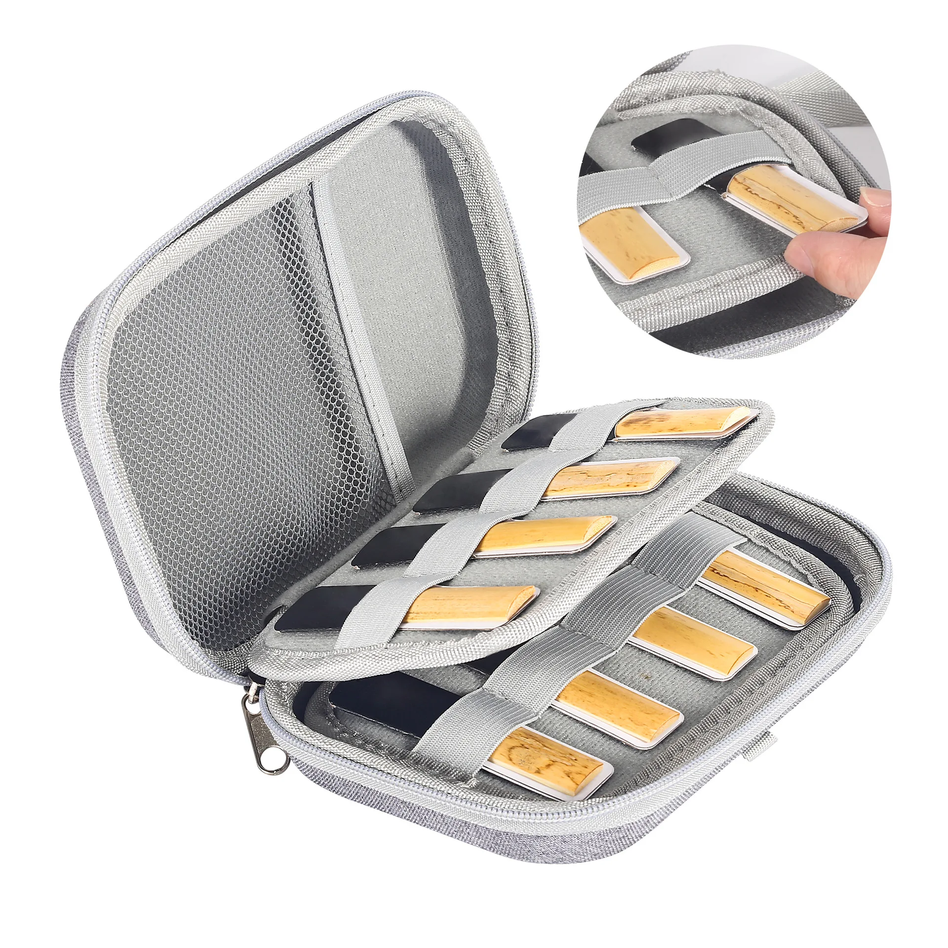 

Ящик для хранения тростей Водонепроницаемая сумка подходит для саксофона, сумка для хранения тростей кларнета (емкость 20 шт.)