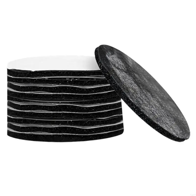 Round Adhesive Hook and Loop Fasteners Double Sided Sticky Tape For Organizing Home Textiles Set Of 10Pieces X3UC