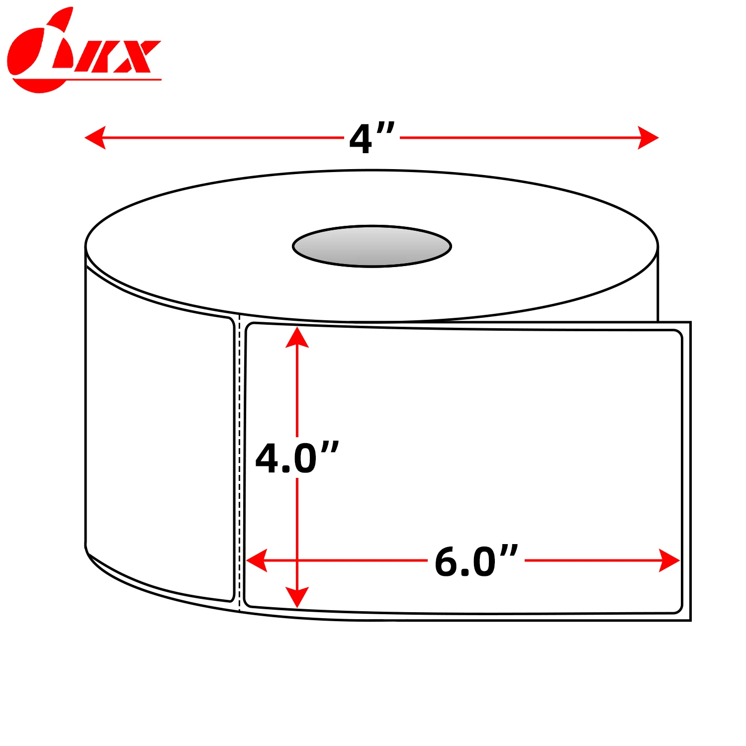 LKX 4x6 inci 350 buah Label termal Printer Label pengiriman semua tujuan Label kertas stiker merekat sendiri tahan air tahan minyak