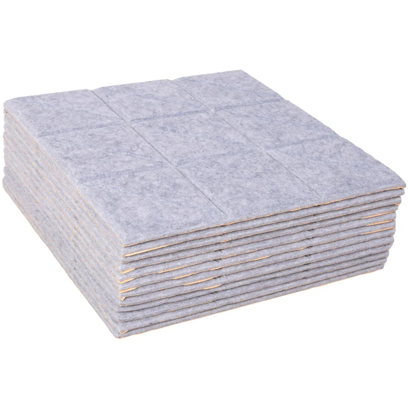 

RM-Самоклеящиеся акустические панели, 12 звукопоглощающих панелей 12X12X0,4 дюйма, декоративные звукоизоляционные стеновые панели