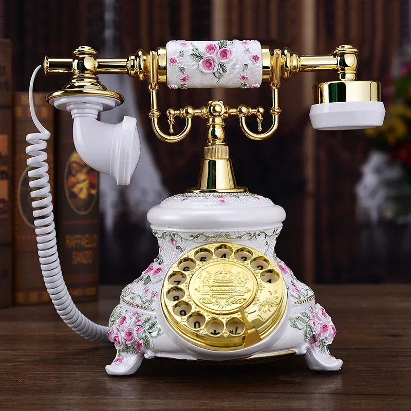 Mu Yuzhen Retro Countryside Phone European Fashion Antique Home Phone Landline Office Wireless Card Phone