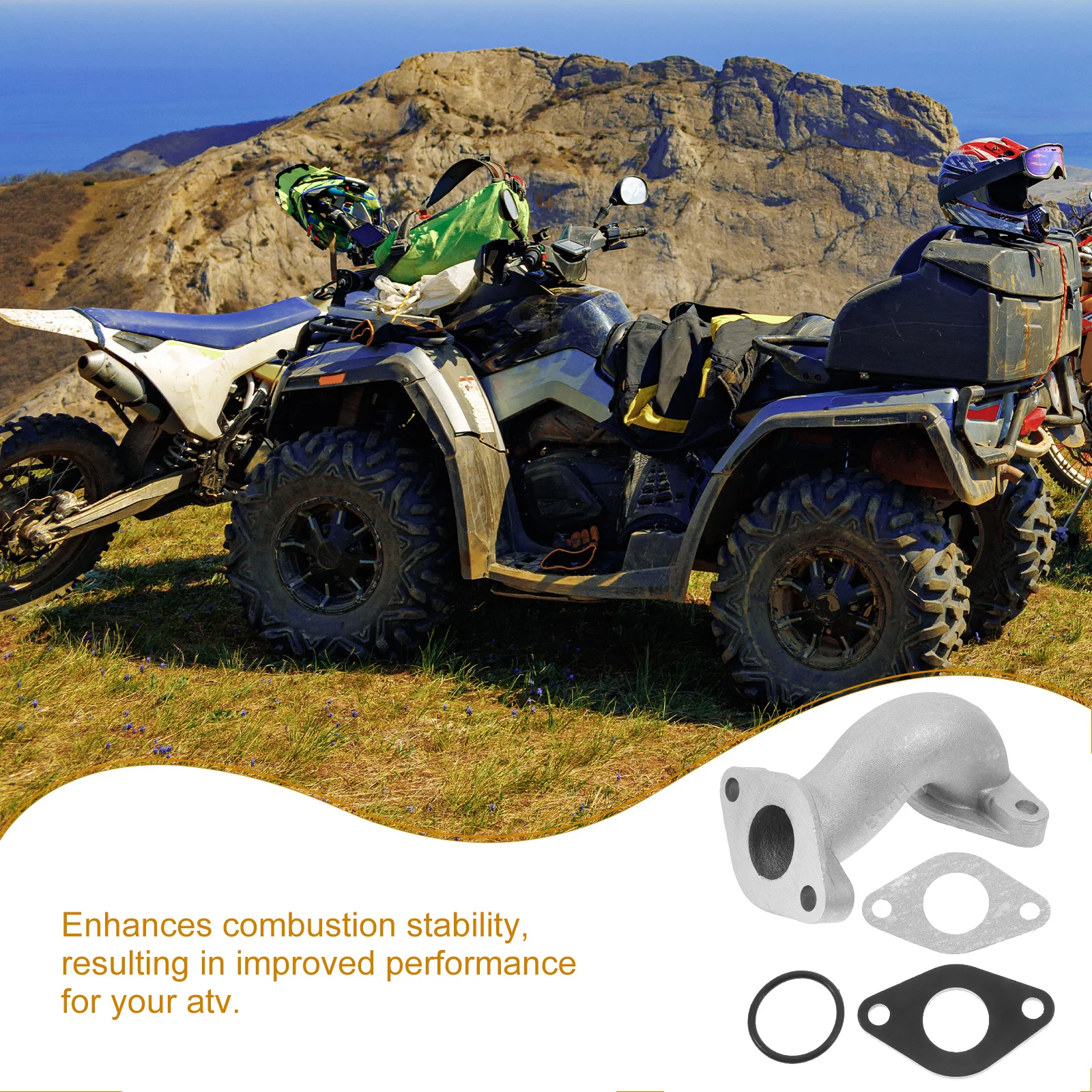 

1Set Go Kart Part Manifold Intake Optimized Design Improved Engine Performance Compatible Multiple Brands Atv Accessories