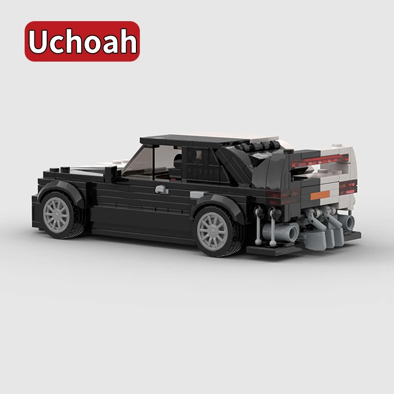 MOC-décennie s de construction de voiture tout-terrain pour enfants, noir et blanc, modèle dos, jouet cadeau, 418 pièces