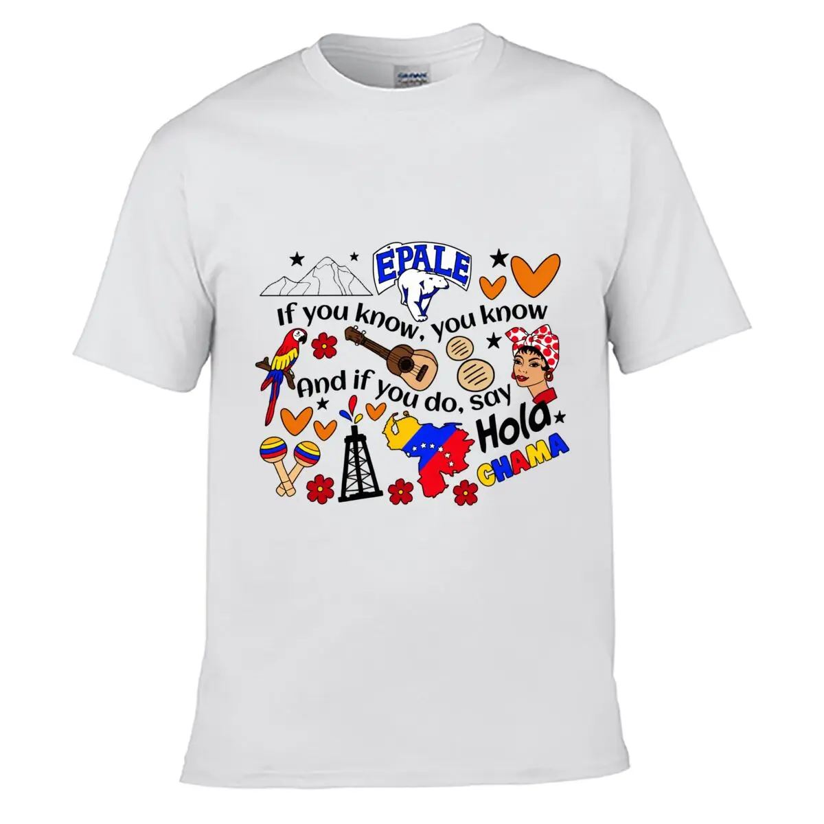 Venezuela Chama Hola If You Know Doodles Summer T-shirt Loose Top