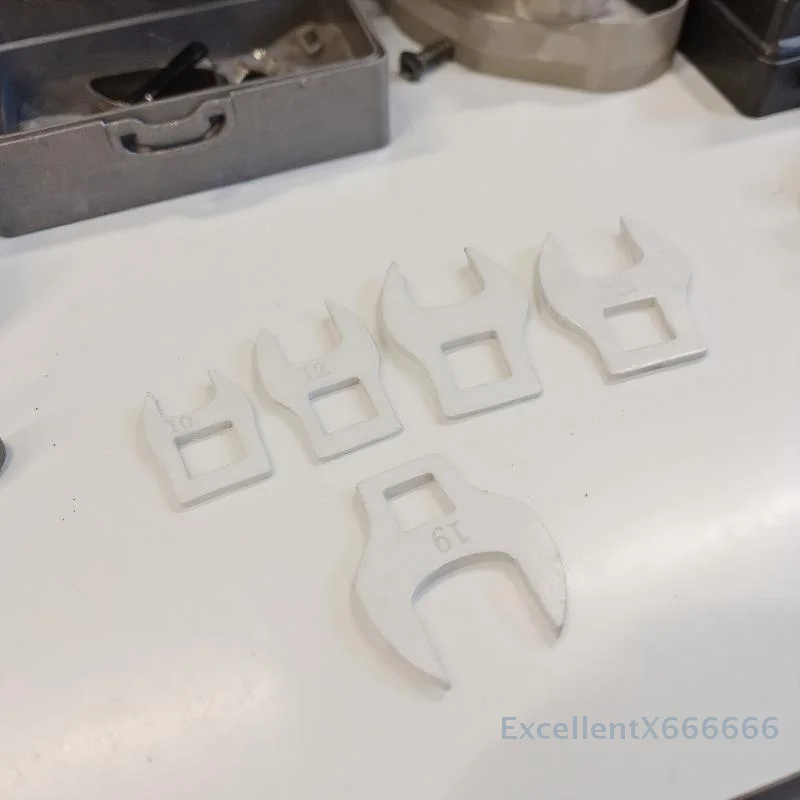 Ключ с храповым механизмом с головкой быка среднего привода 3/8 дюйма со сменной ручкой, набор из 8 рожковых гаечных ключей L-образной формы