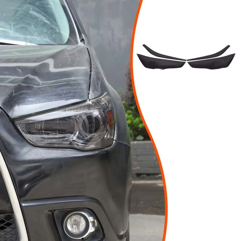 

2piece set TPU black For Mitsubishi ASX 2011-2018 car car headlight film decorative sticker protection modification accessories