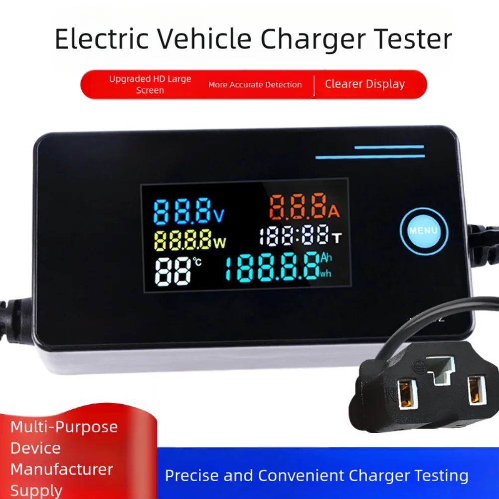 Car Charger Tester Current Meter Current Measurement Range 0-10A Intuitive Display Interface For Electric Vehicle Battery