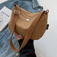 Europe And The United States Simple Fashion Shoulder College Students Shopping Travel Versatile Casual Canvas Crossbody Bag