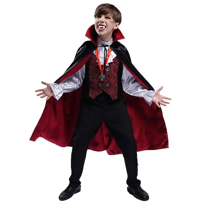 Halloween Children Stage Costume Carnival Cosplay Vampire Costume Horror Holiday Party Funny Clothes Boy Performance Clothes