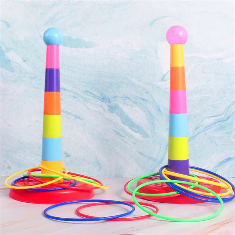 

Children Throw Circle Game Ferrule Stacked Toys Fun Indoor Outdoor Parent-Child Interactive Circle Layers Early Education Gift