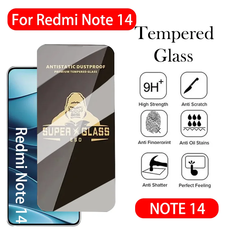 Gorilla Tempered Glass for Redmi Note 14 5g Screen Protector for XIAOMI REDMI NOTE 14