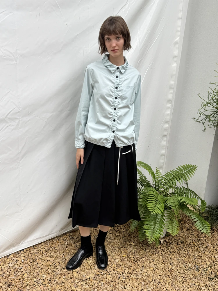 

KotWai Ngai Slim Fit irt осенне-зимняя серия плиссированный воротник с одной пуговицей против морщин антибактериальный дышащий хлопок длинный...