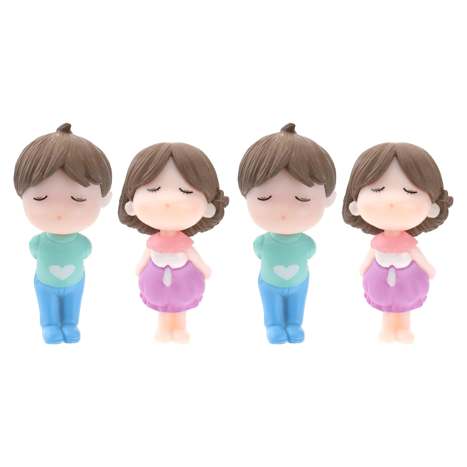

Cake Decoration naments 2 Sets PVC Plastic Adorable Cartoon Dashboard Tabletop Bookshelf Decor Smooth Surface Safe Use Couples
