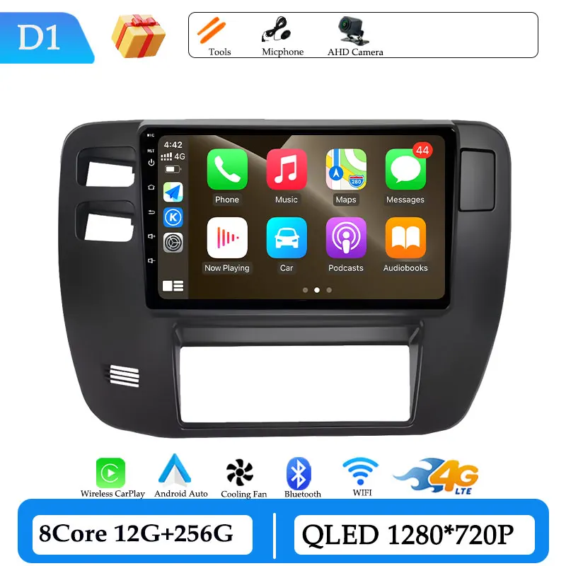 Draadloze CarPlay voor Nissan Patrol Y61 2002-2004 9 inch Android 15 GPS Navigatie Autoradio Video Multimedia Speler DSP Stereo