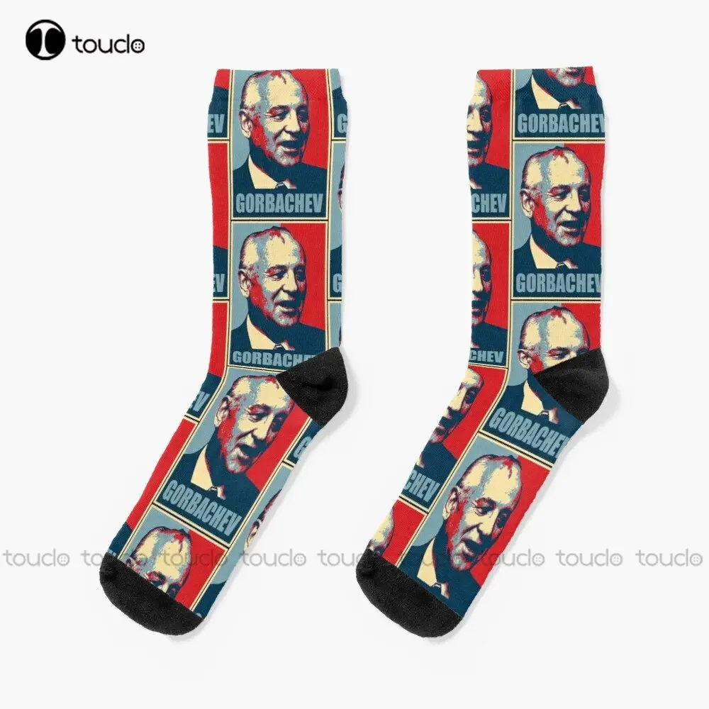 Break The Ice Mikhail Gorbachev Socks Mens Black Socks Fashion Creative Leisure Funny Art Abstract Oil Painting Socks Funny