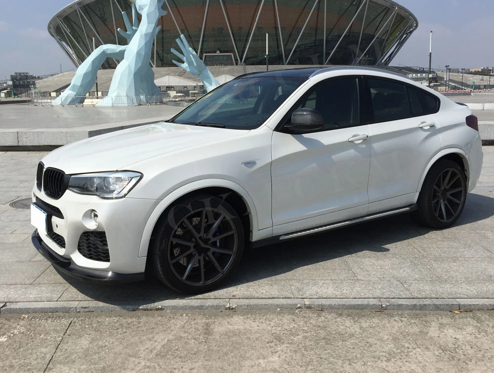 

CKMUUER Bumper Shovel Guard Body Kits Carbon Fiber Front Lip Chin Spoiler Aprons For BMW X4 F26 M-Sport 2014 2015 2016 2017
