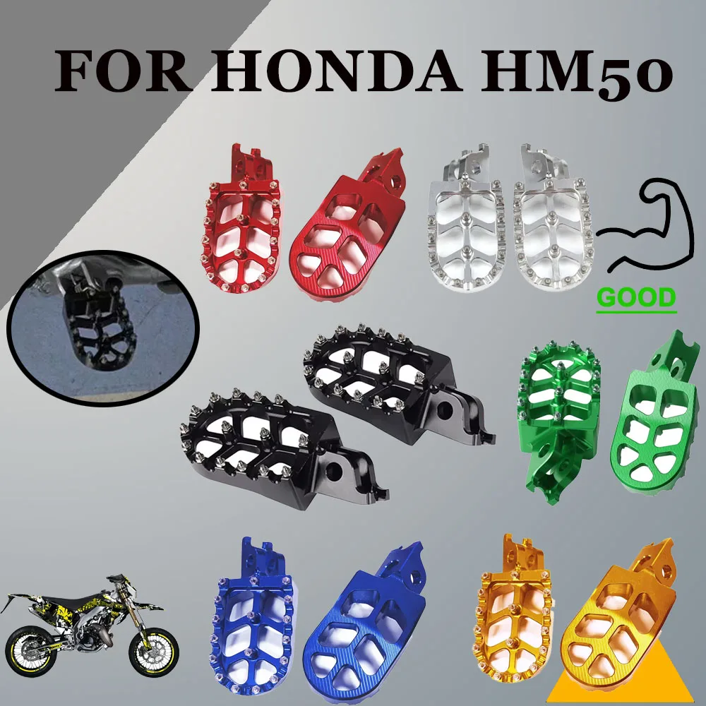 Motorcycle Accessories Footrest Footpeg Foot Pegs Foot Rests Pedals Dirt Bike Parts For HONDA HM50 HM 50