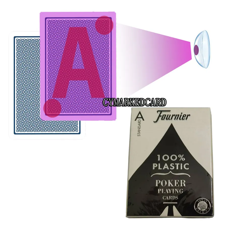 

Marked Playing Cards For UV Contact Lenses Fournier Game Deck Anti Poker Cheating Board Game Small Character