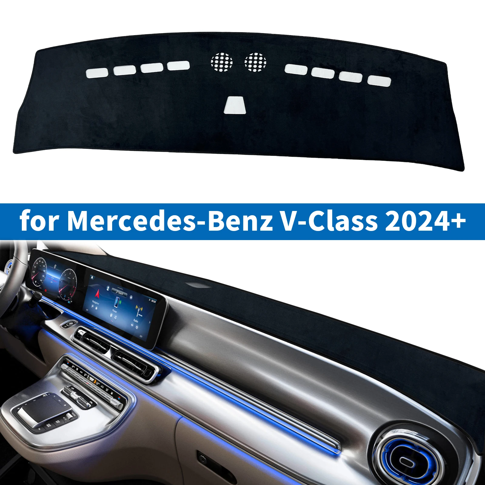 

Car Dashboard Mat Fit for Mercedes-Benz V-Class 2024 2025 2026 Sunshade Protective Carpet Dash Mat Dashmat