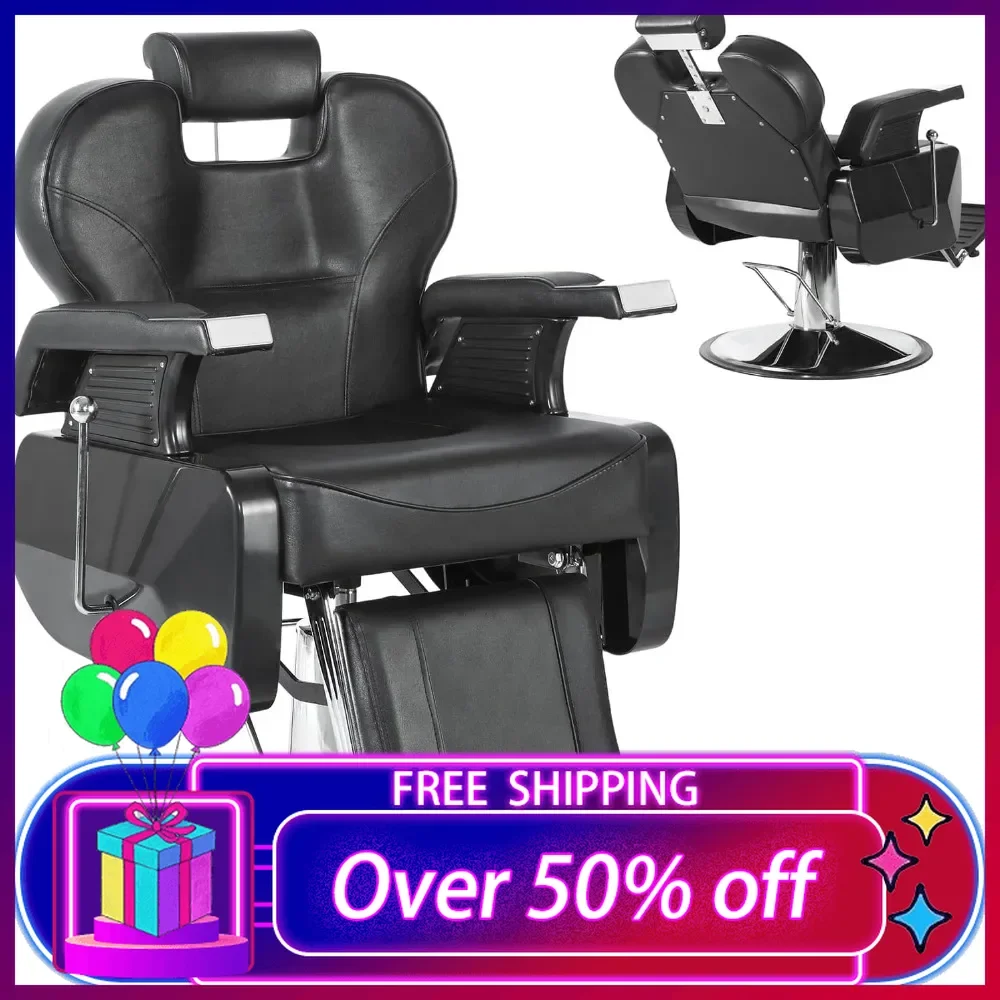 

Heavy Duty Barber Chair,Hydraulic Recline Hair Chair for Barbershop,All Purpose Styling Chair for Beauty Shampoo Tattoo Pedicure