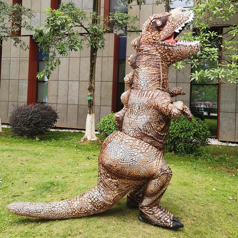 Adult Inflatable Dinosaur Costumes Halloween Anime Party Cosplay Disfraz Purim Mascot Striped Role Play Clothing For Man Wom MN3